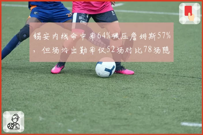 锡安内线命中率64%碾压詹姆斯57%,但场均出勤率仅52场对比78场隐患明显